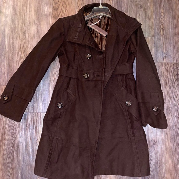 Brown Hazel Trench Coat Size L - Picture 1 of 2
